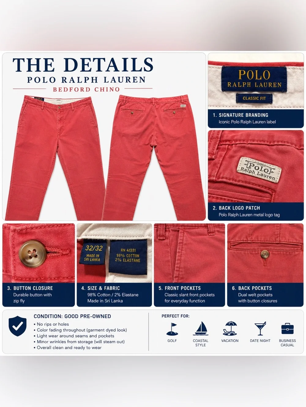 Polo Ralph Lauren designer fading apply